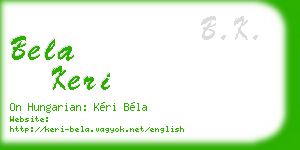 bela keri business card