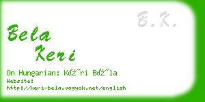 bela keri business card